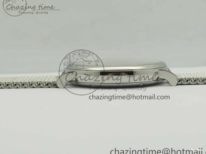 MIROTIME 0327 Breathable Portofino IW356501 SS V3 MK 1:1 Best Edition White Dial Gold Markers On SS Mesh Bracelet MIYOTA 7197